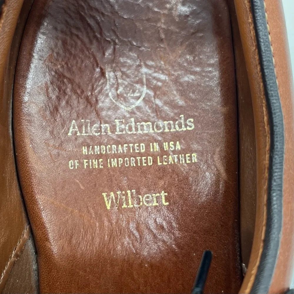Allen Edmonds Wilbert Mens Oxfords Brown Leather Sz‎ 8B Lace Up Dress Shoes USA